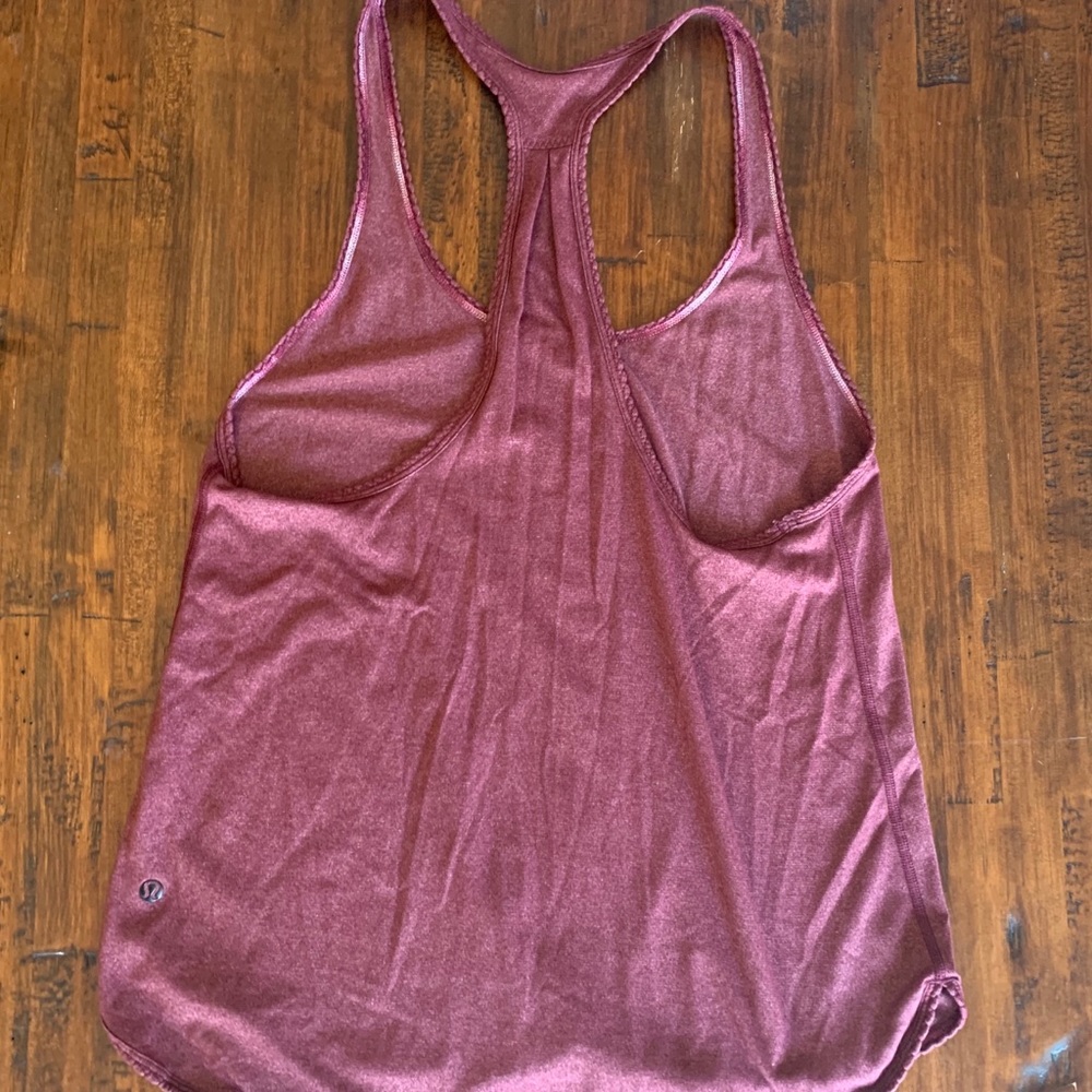 Lululemon Black Label Maroon Tank Scallop Detail